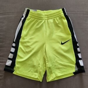 Nike Kids Dri-FIT Elite Stripe Basketball Shorts -NEONGREEN/BLACK/WHITE…